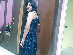 Sexy Sissy Crossdresser Femboy In A Long Dress Showing Her Glorryhole And Dancing Dick