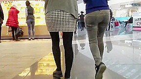 Sexy ass in grey jeans