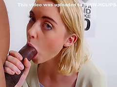 Sexy blonde babe Chloe Couture blows before doggy