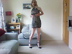 Sexy grey minidress