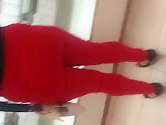 Sexy mex ass and tits in red