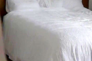 Sexy shemale jerking in bed