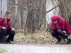 Sexy teens 18+ peeing outdoor