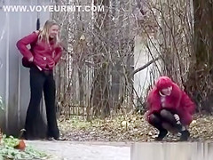 Sexy teens 18+ peeing outdoor