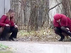 Sexy teens 18+ peeing outdoor