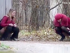 Sexy teens 18+ peeing outdoor