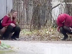 Sexy teens 18+ peeing outdoor