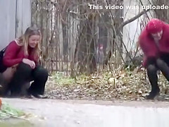 Sexy teens 18+ peeing outdoor