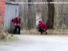 Sexy teens 18+ peeing outdoor