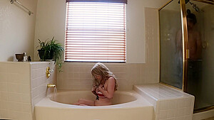 Sharing A Bathroom With Stepmom And Masturbating Together Ends In Anal Sex And Creampie