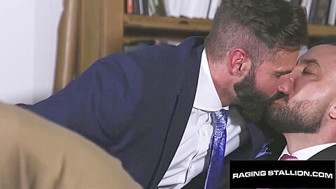 Sharp Dressed Bearded Hunk Epic Group Fuck