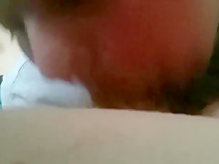 She watches and records herself deep throating his cock before sex