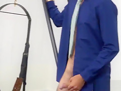 Shirt wearing jocks pounding naked employee