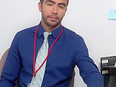 Shirt wearing jocks pounding naked employee
