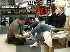 Shoestore foot worship
