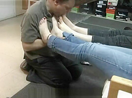 Shoestore foot worship