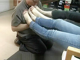 Shoestore foot worship