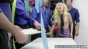 Shoplifting teen 18+ Fucked By Security Guards