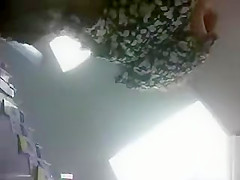 Shopping with pretty women and looking up skirts