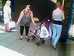 Shopping with pretty women and looking up skirts
