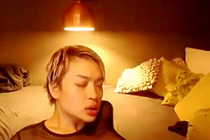 Shorthaired asian tgirl cant keep her mouth off his cock