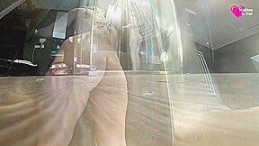 Shower Dildo - Blonde Latina Takes A Shower With Her Dildo