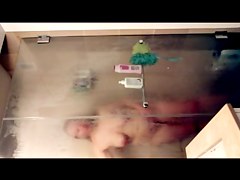 Shower Girl Horny Fondles Nipples Masturbate Fail in Shower