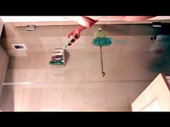 Shower Girl Horny Fondles Nipples Masturbate Fail in Shower