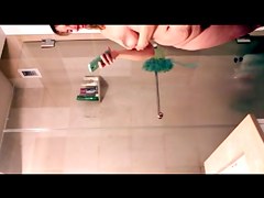 Shower Girl Horny Fondles Nipples Masturbate Fail in Shower