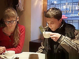 Shy spex amateur riding hard cock