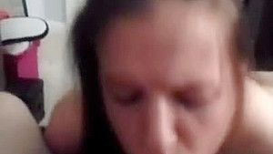 Sir letting me earn my collar! Sexy milf sub sucks and gags on daddys cock 