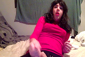 Sissy Eats Her Own Cum