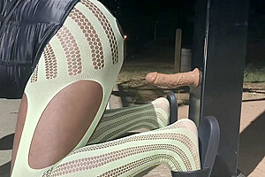 Sissy Playing Outdoors