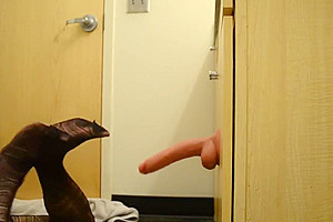 Sissy Plays and Cums with Dildo
