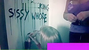 Sissy Slut working the Gloryhole