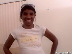 Skinny Ebony Fingered In Pov Sex Scene
