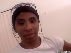 Skinny Ebony Fingered In Pov Sex Scene