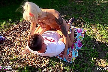 Skinny German teen 18+ Seduce To Fuck Outdoor By Stranger