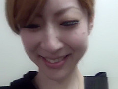 Skinny Japanese babe rides and sucks a small dildo in POV
