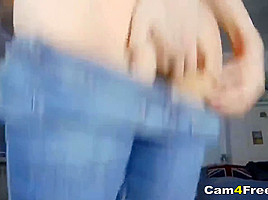 Skinny Slut and Her Big Dildo Play