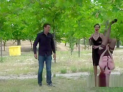 Slave hanged on a tree and flogged