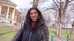 Slim Ebony Young Babe Pickup And Nail For Cash