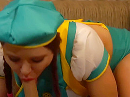 Slutty Scout Girl Will Do Anything to Sell Her Cookies