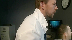 Slutty brunette Cytherea squirts while riding doctor's cock