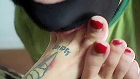 Smell sock lick feet