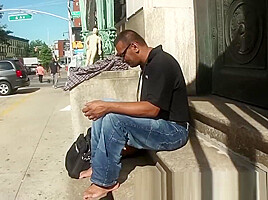 Smelly Feet Massage Outdoors