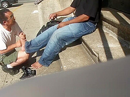 Smelly Feet Massage Outdoors