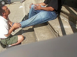 Smelly Feet Massage Outdoors