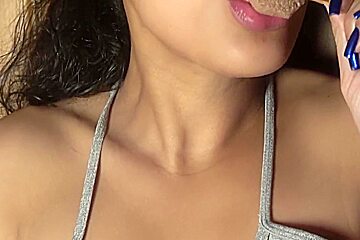 Smoking And Spreading Smoke On My Tits And Ass And Sucking On Ice Cream)