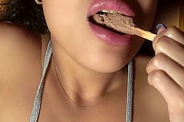 Smoking And Spreading Smoke On My Tits And Ass And Sucking On Ice Cream)